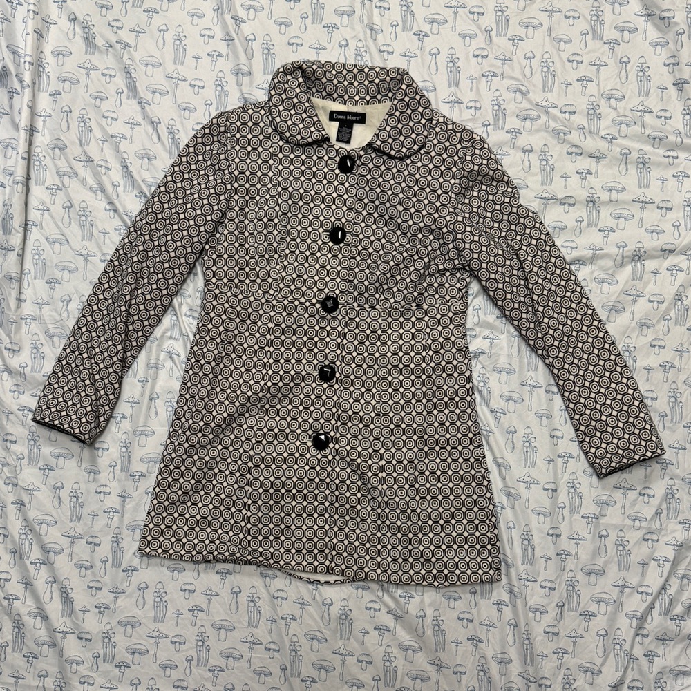 Donna Moore Black and White Geometric Coat/Dress